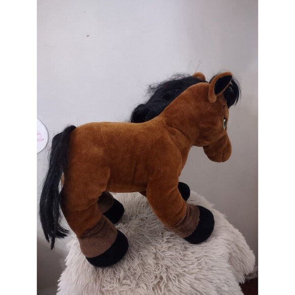 Build a Bear Horse Pony Brown Green Eyes Standing Plush Stuffed Animal - Picture 1 of 7